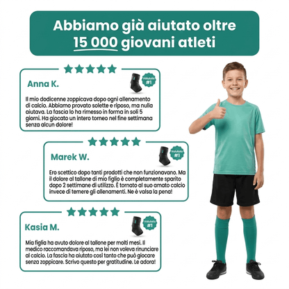 RecoverX – Fascia stabilizzante giovanile per il tallone e la cartilagine di accrescimento